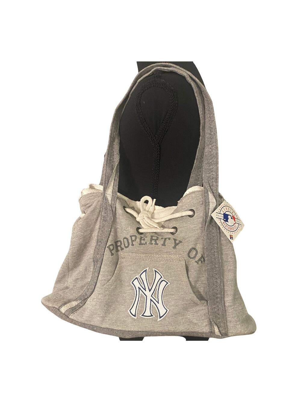 NWT New York Yankees Hoodie Purse Gray MLB Littlearth Pro-FAN-ity Tote Bag